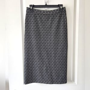 Maeve Patterned Knit Pencil Skirt, Size Small